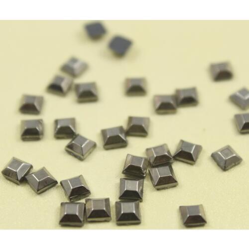 C 1000pcs/lot 4mm side length square hotfix glass rhinestone DIY clothes/garment accessory