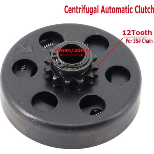 Motorcycle Centrifugal Automatic Clutch 19mm 20mm 3/4" Bore 35# Chain 12T 12Tooth For Go Kart Karting Mini Bike Engine Motors