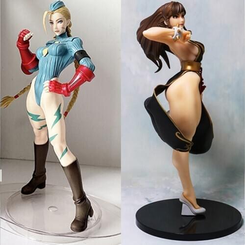 Cammy Action Figure Chun Li Figures Sexy Girl Game Anime Cartoon Figura Collection Model Toys 23cm