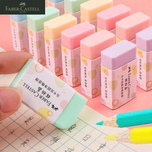 FABER CASTELL 187038 Macaron Color Ultra/Super Clean Eraser/Rubber for Children Exam Special Art Eraser Soft Less Crumb Erasers