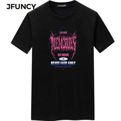 JFUNCY New Oversize Mens Clothes Men Tshirt Top Harajuku Streetwear Male Short Sleeve Graphic Tee Shirt Casual Loose Sweatshirt