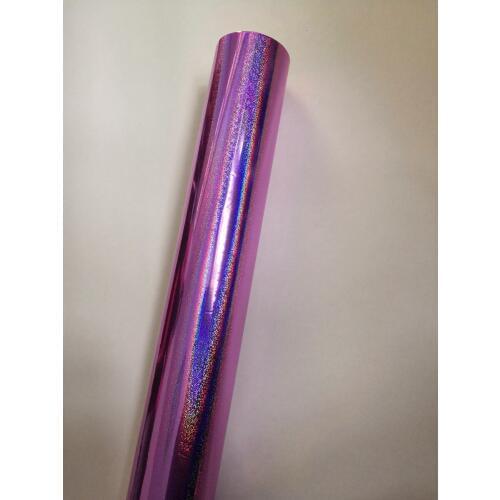 Holographic foil T01 purple color little sand pattern hot stamping on paper or plastic 64cm x 120m transfer foil