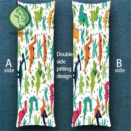 HELENGILI 20x54 Inch 3D Body Pillowcase Cartoon Dinosaur Decorative Pillow Case for Adult Kids Cute Pillow Cover