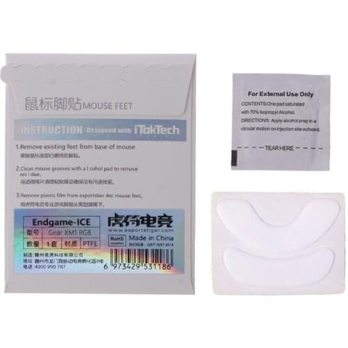 1 Pack Esports Tiger Gaming ICE Version Mouse Skates Mouse Feet for Endgame Gear XM1 RGB Mouse White Glides Curve Edge