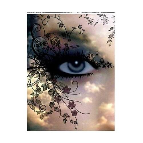 Flower scenery diamond art painting eye mosaic embroidery full picture puzzle stones stickers home decor needlework craft diy