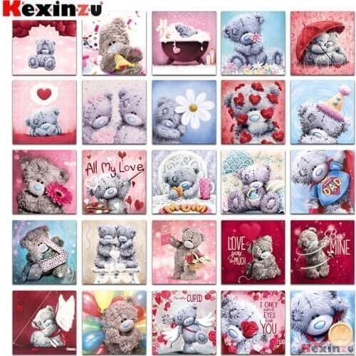 KEXINZU Full Diamond "Cartoon bear" DIY 5D Diamond Painting Cross Stitch Home Decor Picture Of Rhinestone Handmade