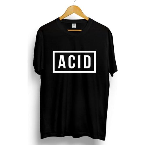 ACID Block Graphic Printed T-shirt 808 303 Techno House Underground Music Top Summer Fashion Camiseta Masculina Cotton T shirt