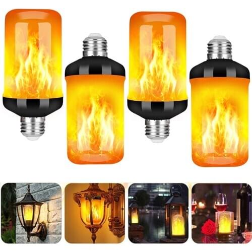 Flame Light Bulbs, E27 Base LED Flame Effect Light, Flickering Fire Lamp Bulbs, Indoor Outdoor Decorative Lights Garden Party