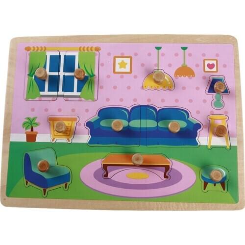 Hot Sale Kids Puzzle Toy Cartoon Printing Wooden Puzzles Jigsaw Baby Educational Learning Toys For Children Gift