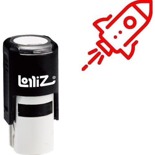 LolliZ Rocket Self-Inking Rubber Stamp - Modern Symbol Series