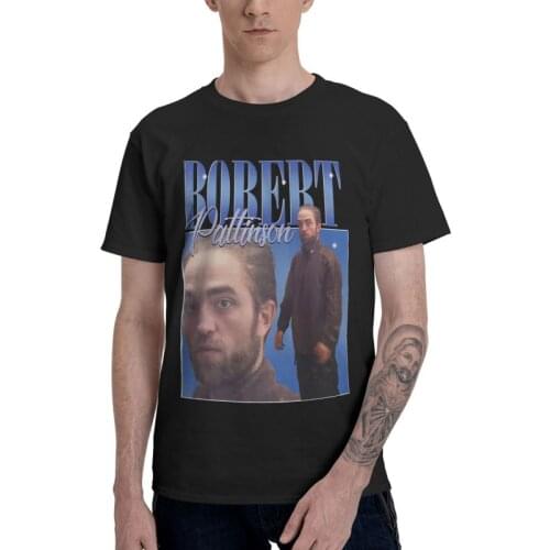 Mens Funny Robert Pattinson Standing Meme T-Shirt Streetwear Rob Tshirt Short Sleeve Cool T Shirt Homme Cotton Tee Tops Gift