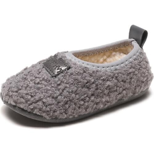 New Cute 2020 Children Casual Shoes For Baby Boy Girl Soft Plush Winter Warm Shoes Slip-on Toddler Comfort Indoor Home Slippers