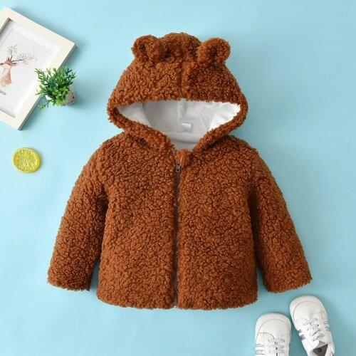 Clothes for Newborns 2022 Autumn Winter Lamb Velvet Thickened Warm Baby Cardigan Jacket Infant Boys Girls Clothes Hoodied Coats