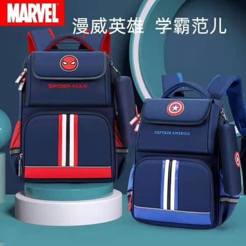Disney Marvel Mickey School Bags For Boys Girls Primary Student Orthopedic Shoulder Backpack Captain America Iron Spider Man