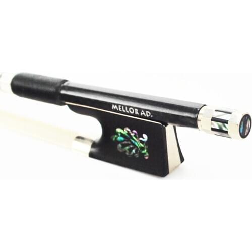 Full 4/4 Size Textured Carbon Fiber Violin Bow Beautiful Frog Warm and Sweet Tone MELLOR Advanced Level A3 Violin Parts