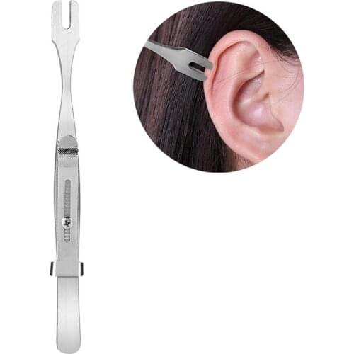 Professional Stainless Steel Self-locking Tattoo Piercing Holding Tweezers Clamp Body Piercing Tools Lip Ear Ring Holder Supply