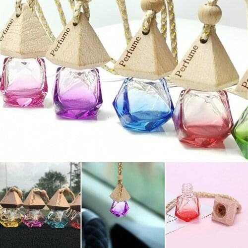 Empty Diffuser Car Perfume Bottle Air Freshener Essential Oils Hanging Ornament Bottles Auto Pendant Interior Accessories
