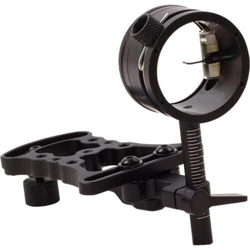 Deluxe Micro-Adjust Single Pin Bow Sight Ultralight Portable 1-Pin Slider Compound Bow Sight Aiming Tube Gear