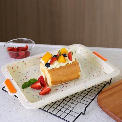 Baking Pan Nonstick Easy Demoulding Bakeware Dishwasher Safe Silicone Cake Mold With Practical Handles For DIY Baking