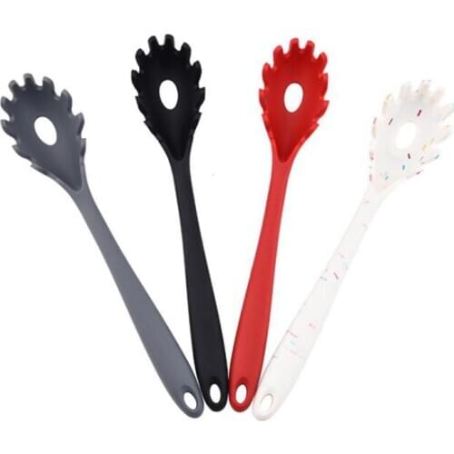 Silicone Pasta Scoop Spaghetti Spoon Colander Heat-Resistant Noodles Drain Kitchen Tool Tableware Accessories