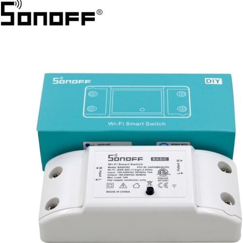 Sonoff Basic R2 WiFi Switch Breaker Smart Home Two Way Light Switches DIY Timer Remote Control For Alexa Google Home eWelink APP