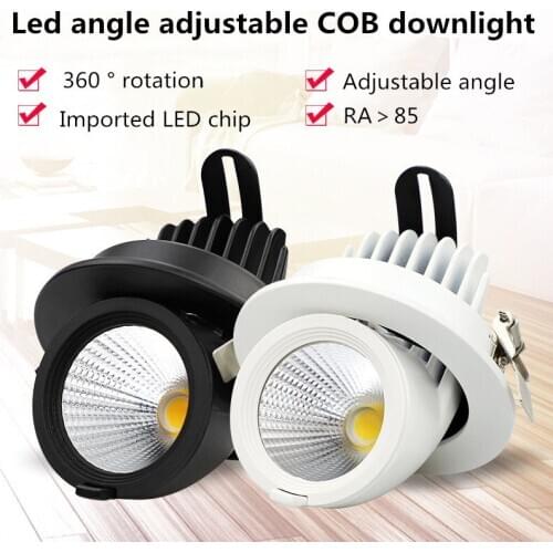 LED Downlight 5W 7W 10W 12W 15W 20W 30W adjustable 360 Degree Recessed LED Ceiling Spot Light AC 220V Trunk downlight LED