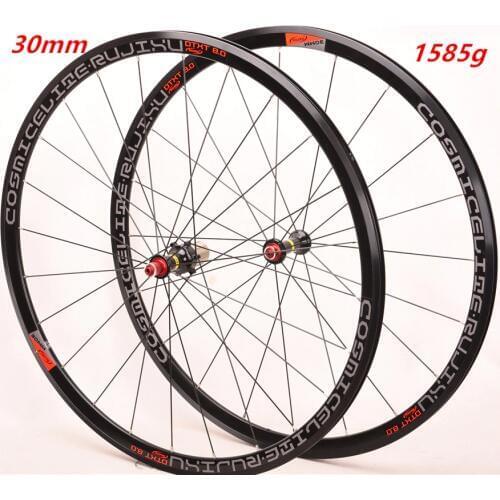 Ultralight Anti-cursor at night road wheelset front two rear four bearing aluminum alloy 30MM wheel 700C road bike wheel bicycle