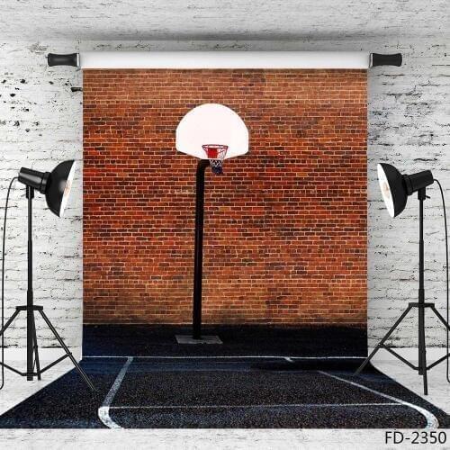 Basketball Stands Brick Vinyl Cloth Photography Backgrounds Portrait Photographic Backdrops Photo Studio Photobooth Camera Photo