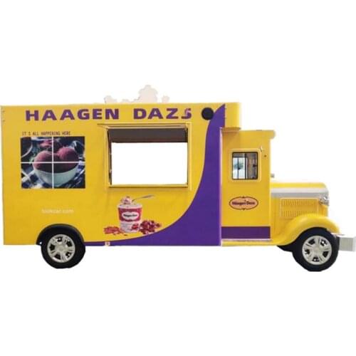Factory supply CE approved street mobile fast food car trailer ice cream truck for sale