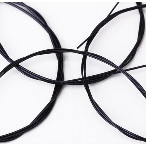 4pcs Black Nylon Ukulele String Set For Guitar Parts Accessory 4 Diameters