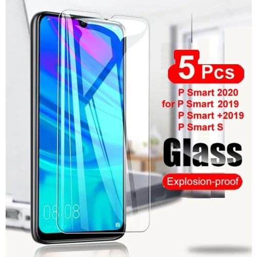 5PCS Tempered Glass For Huawei P Smart 2020 2019 Screen Protector 2.5D Phone Protective Glass Film For Huawei P Smart S 9H