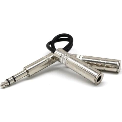 6.35 male stereo one centimeter two female electric guitar audio cable guitar effect connector XLR cable