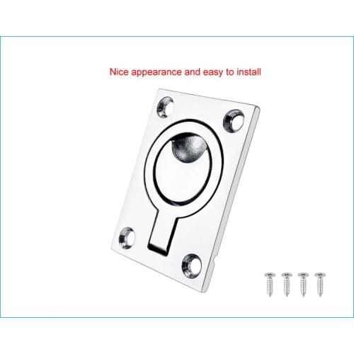 62*44mm Stainless Steel 316 Marine Boat Deck Hatch Flush Pull Lift Handle Ring Door Knobs Pull Ring Hardware Accessories