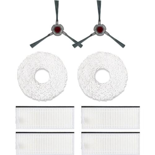 8Pcs Side Brush HEPA Filter Mops For ECOVACS Deebot N9+ Accessories Robot Vacuum Cleaner Replacement