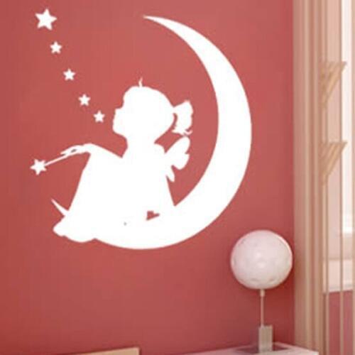 Fair and The moon acrylic mirror sticker deco, 3D girl and moon wall mirror sticker , mirror murals decal &sticker