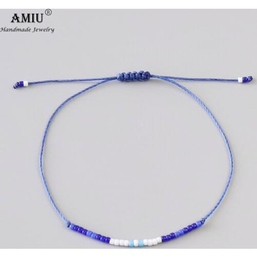 2020 AMIU Handmade MGB Bead Bracelet Wax Thread Love Lucky Charm Bracelets & Bangles For Women Men Seed Beads Bracelets