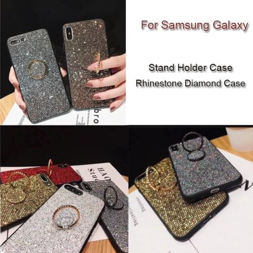 Stand Holder Case For Samsung Galaxy S20 Ultra PLUS A71 A51 j2 prime M30S A30S/A50s A20S A10S A80/A90 Diamond Glitter Bling Case
