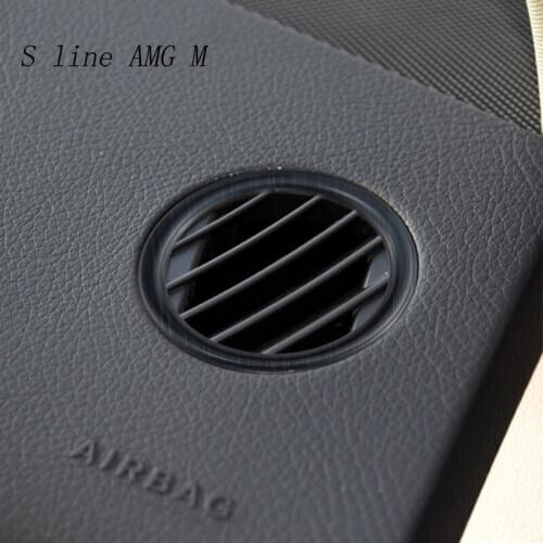 For Mercedes Benz GLK GLS ML GLE X166 W166 X204 Air Conditioning Outlet Vent Covers Stickers stainless steel Black Car Styling