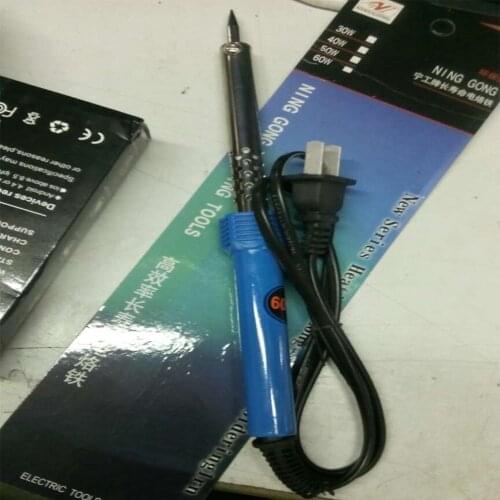 50W/60W Electric Soldering Iron Copper Head Steel Cover High Temperature Resistance Anti-scald Handle Insulation EU/US Plug