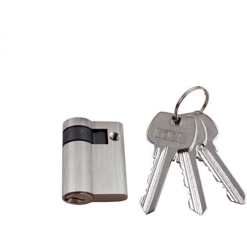 45mm European lock cylinder Single Open escape knob Billiard core Brass Bedroom Glass office lock with key