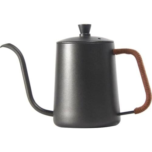 600ML Coffee Kettle Stainless Steel Coffee Pot Pour Over Drip Kettle Long Thin Mouth Pot Kitchen Non-stick Coffee Maker Bottle