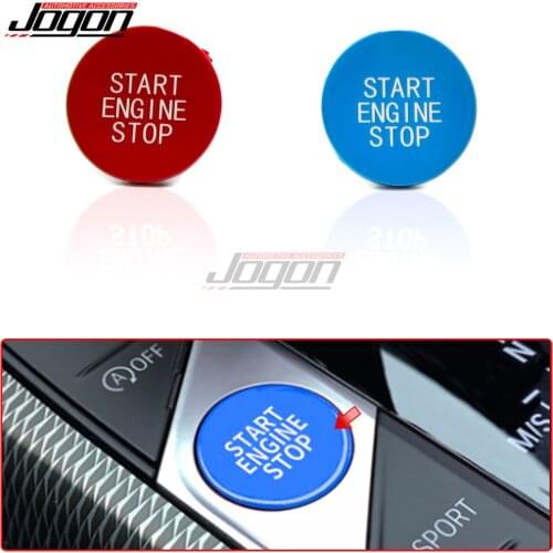 Red & Blue Car Engine Start Stop Push Button Trim For BMW 1 2 3 4 8 Series F40 F44 G20 G21 G22 G23 G24 G14 G15 2019 2020 2021
