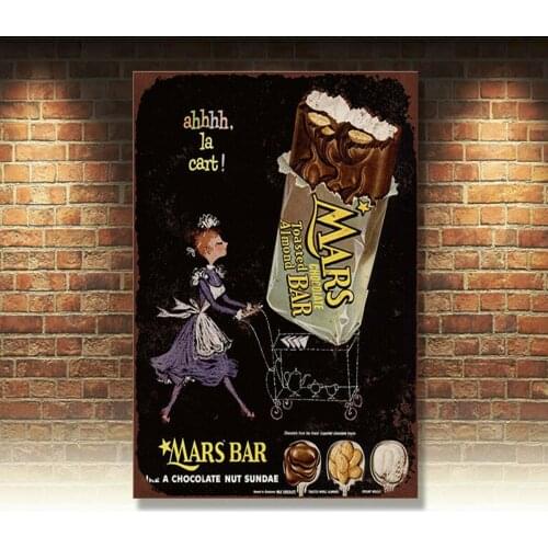 Metal Tin Sign mars bar Bar Pub Home Vintage Retro Poster Cafe
