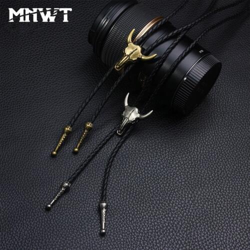 MNWT Fashion Men Long Pendant Bolo Tie Adjustable Leather Necktie Mens Suits Gold Bolo Tie Shirt Poirot Neck Tie Necklace