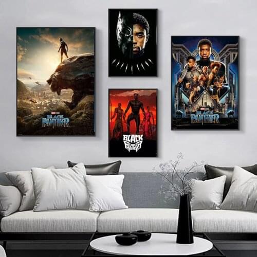 Marvel Movie Black Panther Canvas Painting Superhero Posters and Print Abstract Wall Art Picture for Living Room Home Decoration