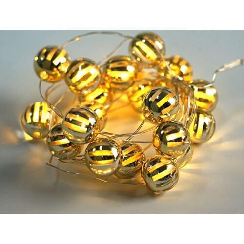 New Year Christmas Lights Decoration Morocco Ball LED String Lights for Holiday Wedding Party lights Bedroom Holiday Decoration