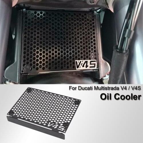 BLACK NEW Motorcycle For Ducati Multistrada V4 V4S Oil Cooler Radiator Guard
