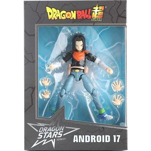 Original Bandai Dragon Ball Android 17 Action 15cm PVC Anime Figura Model Collection Toys Kids