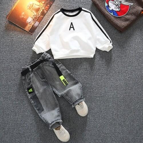 2020 Autumn ChildrenBi Baby Clothes Kids Boys Girls plaid Patchwork Hoodies Jacket Pants Sets Toddler Clothing Infant Tracksuits