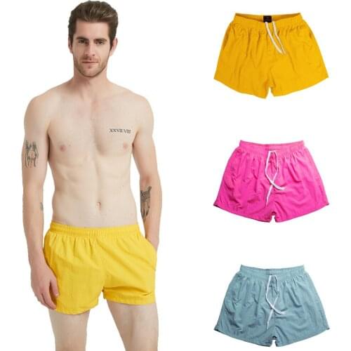 Beach pants mens solid color quick-drying breathable summer shorts seaside swimming trunks men surf swimwear shorts for men